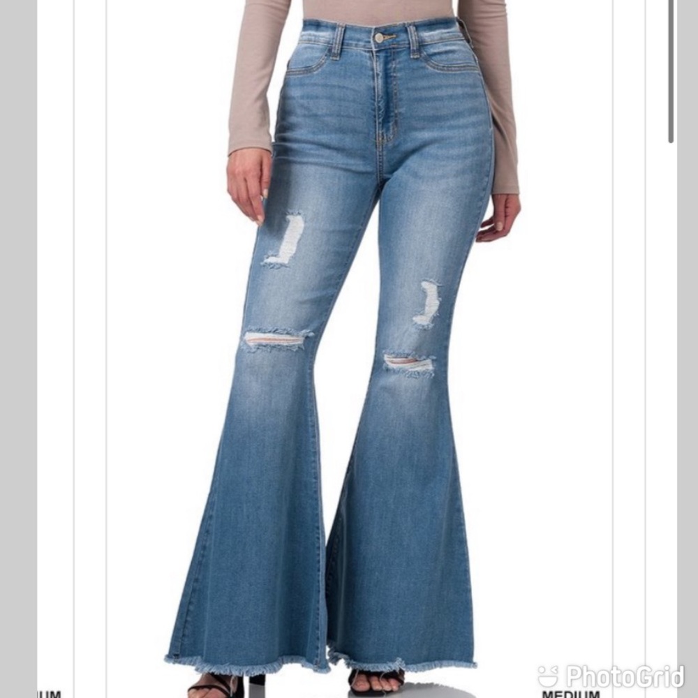 High rise flare jeans